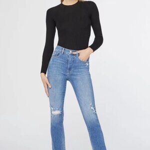 Frame Le Sylvie (Sonoma Rips) High-Rise Straight Fit Jeans